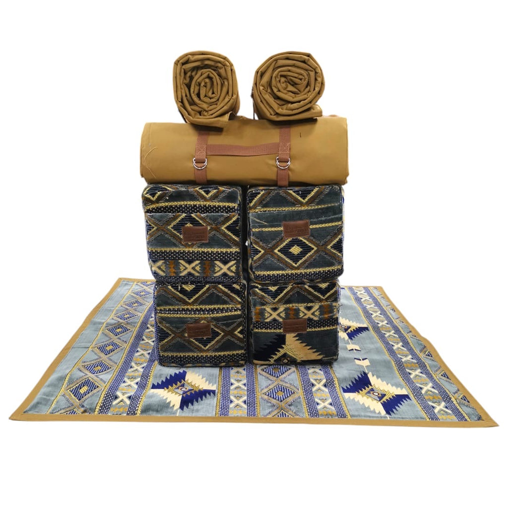 جلسة أرضية خارجية - ازرق