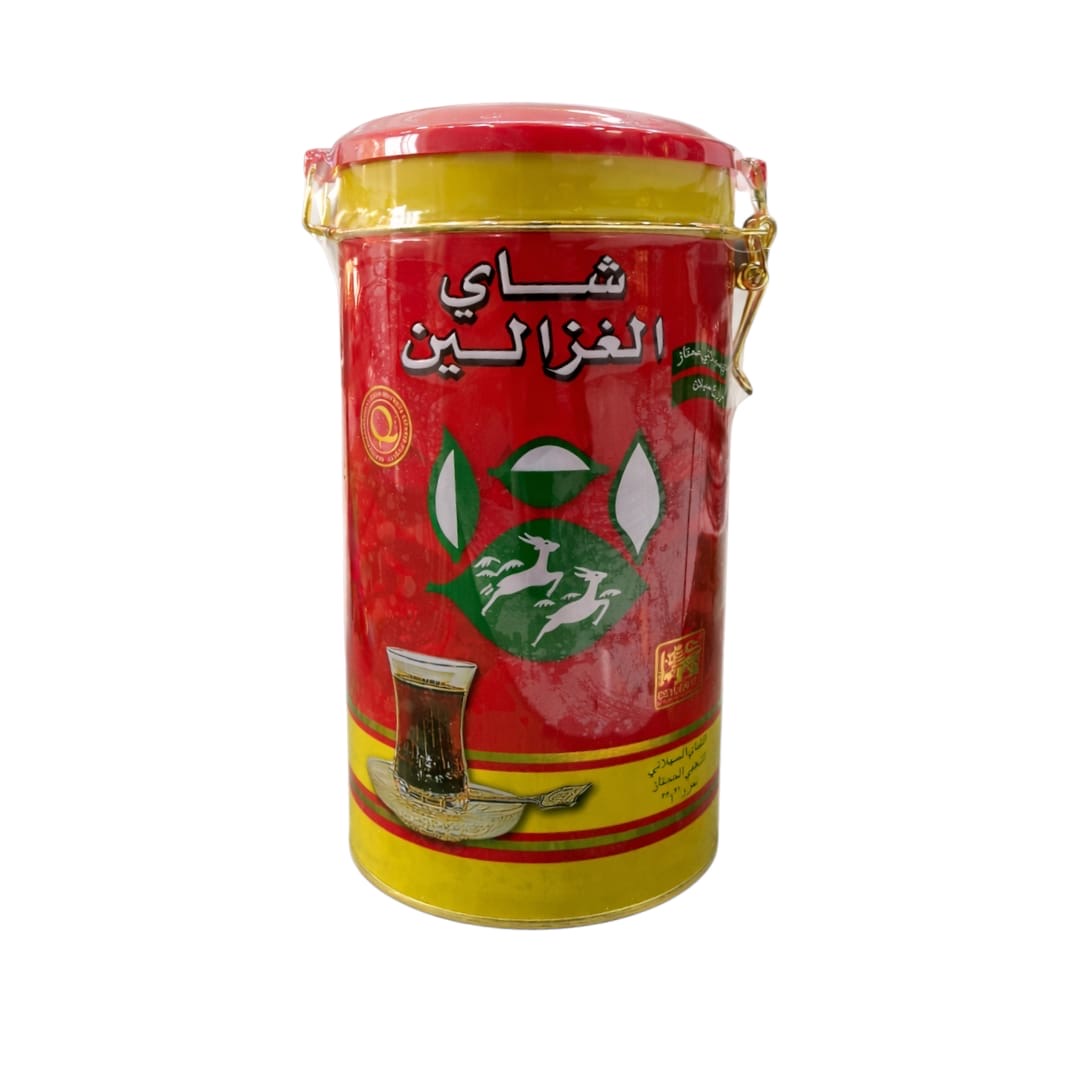 شاي الغزالين احمر أسطوانة معدنية 500جرام