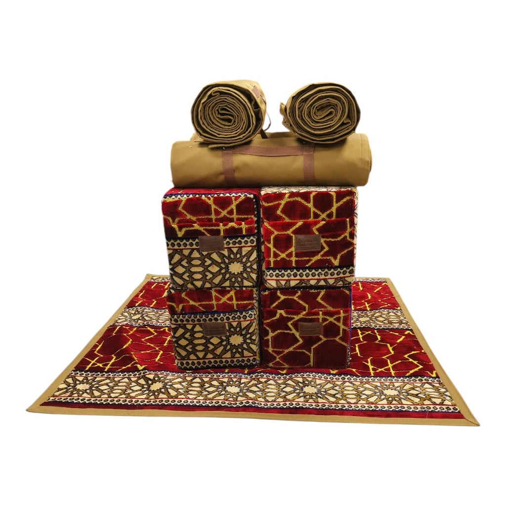 جلسة أرضية خارجية - احمر