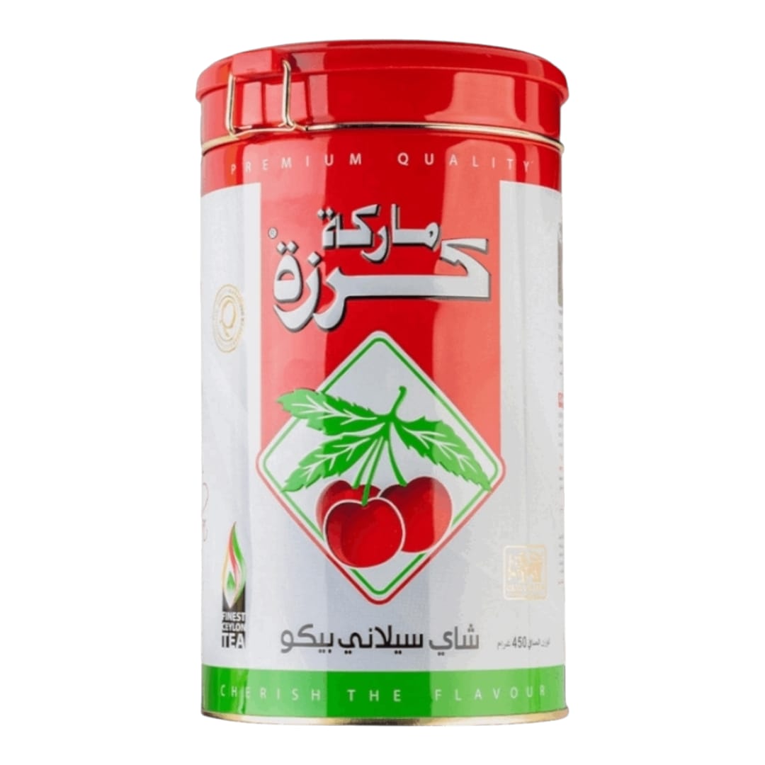 شاي ماركة كرزة علبة معدنية